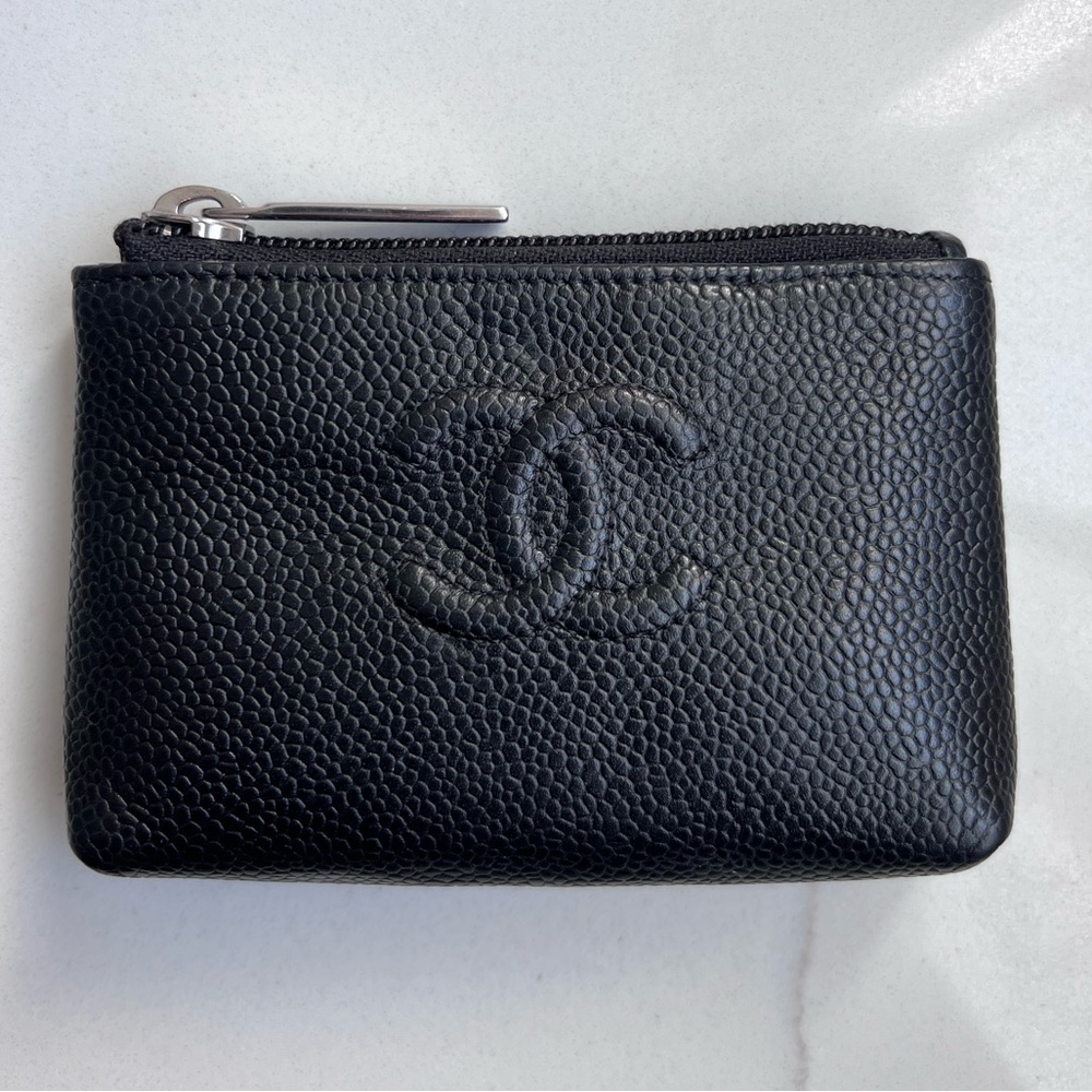 Chanel Keyholder Wallet Black Caviar SHW